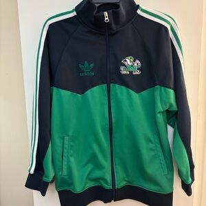 Adidas Trefoils Notre Dame Fighting Irish Full Zip Track Jacket Sports Mens L